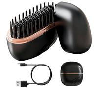 Mini Piastra per Capelli Senza Fili, Mini Spazzola Lisciante Portatile Ricaricabile, Riscaldamento Rapido per 10 Secondi, con 3 Impostazioni di Temperatura, per Capelli e Barba