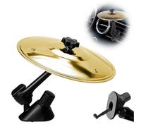 Mini piatto a tamburo per bocchetta dell'aria dell'auto, 13 x 13 cm, in acciaio inossidabile, decorazione per cruscotto dell'auto, giocattolo rotante per gli amanti della musica, divertente accessorio