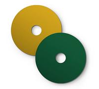 Mini piatto Ellepì 'Solid Color' per lampade a sospensione, a parete e catenaria, diametro 24 cm - Made in Italy - Verde chiaro - Giallo Limone