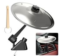 Mini piatto per auto con bocchetta d'aria, per aggiungere divertimento alla guida con il tamburo per auto, un ottimo regalo per batteristi e amanti della musica, per tutti i tipi di veicoli (argento