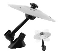 Mini piatto per auto, per cruscotto, divertente accessorio musicale per auto per viaggi su strada per gli amanti della musica, piatti crash facili da agganciare per tutti i veicoli (colore: argento)