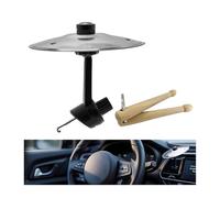 Mini piatto per bocchetta dell'aria, per bocchetta dell'aria dell'auto, divertente, creativo, divertente, in metallo, ornamento per rendere la guida più divertente (argento)