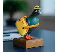 Mini Piccione Viaggiatore da Ufficio, Mini Piccione Messaggero di Messaggi Segreti, Accessorio da Scrivania Per Ufficio Unico E Carino con Stampa 3D, Accessorio Divertente ed Elegante