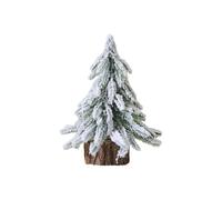 Mini piccolo tavolo di Natale con neve innevata per interni, camera da letto, cucina, vacanze (bianco) (D, 20X14X14cm)