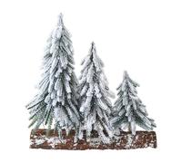 Mini piccolo tavolo di Natale con neve innevata per interni, camera da letto, cucina, vacanze (bianco) (White, 33X30X8cm)