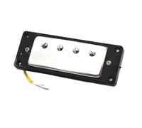 Mini Pickup Humbucker Per Basso Cromato A 4 Corde Con Cornice Nera E Viti Di Montaggio Pickup Elettrico A Doppia Bobina(Neck)