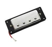 Mini Pickup Humbucker Per Basso Cromato A 4 Corde Con Cornice Nera E Viti Di Montaggio Pickup Elettrico A Doppia Bobina(Bridge)