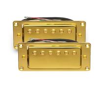 Mini Pickup Humbucker Per Chitarra Elettrica A 6 Fori E 4 Anime Per Chitarra LP (il Manico E Il Ponte Sono Universali)(SilverX2)
