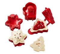 Mini Pie Maker | 3 Pezzi Stampo Biscotti Christmas | Forma Pie Albero Guanti Fiocco di Neve per Casa Campeggio Festa | Bambini Adulti Famiglia Riunioni Cottura Cucina