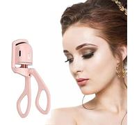 Mini piegaciglia ricaricabile USB Bigodino per ciglia 10S Strumento per arricciare le ciglia rapido pre riscaldamento portatile Trucco viaggio indolore Kit per ciglia arricciacapelli naturale (rosa)