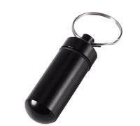 Mini pillola - Porta di medicina del portachiavi, | Organizzatore di pillole in metallo impermeabile, contenitore tascabile di stoccaggio di viaggio compatto, gadget per le pillole