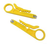 Mini pinza spellafili per CAT-5/CAT-5e/CAT-6 UTP/per cavi dati STP - 9 cm crimpatrice manuale con meccanismo di regolazione automatica, PP + acciaio per utensili, giallo