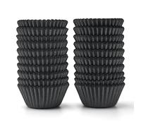 Mini Pirottini per Muffin Carta,400 Pezzi,Antiaderenti,Pirottini per Muffin Carta in Pergamena,Nero,Dimensione Mini