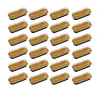 Mini pirottini per torte - Mini in foglio di alluminio, 20 pezzi, 200 ml, rettangolari da 200 ml, antiaderenti, mini da forno per brownies, torte, pane, dolci, Desse