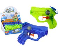 Mini pistola ad acqua verde-blu con portata 7-8 m