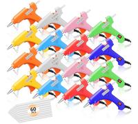 Mini pistola per colla a caldo con 60 bastoncini per colla a caldo, kit di riparazione ad alta temperatura per scuola, fai da te, progetti di classe, ufficio, casa, riparazioni rapide