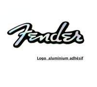 Mini Placca Logo Fender Amplificatore - 51x18mm - IN Metallo - Adesivo