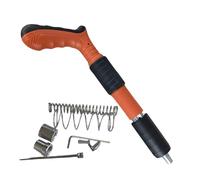 Mini Pneumatic Brad Nailer Adjustable Integrated Air Nailer Low Noise Wall Fastening Rivet Tool With Nails For Household Automatic Per molti media(Gun with accessories)