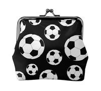 Mini pochette in ecopelle con stampa a forma di pallone da calcio, per viaggi, shopping e uscite quotidiane