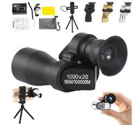 Mini Pocket Binoculars (1000x20): Pocket-Large + Smartphone Clip, High Powered Compact Pocket Binoculars with Easy Focus, for Hiking Bird Watching Concerts Sports Event (Black,Basic+Clip+Tripod)
