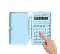 Mini Pocket Calculator - Small Counting Device | 11x6cm Handheld Calculator with Protective Cover, ABS Calculation Tool with Push Button Keys, Portable Math Equipment for Classroom Desk Office Travel