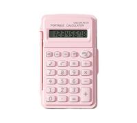 Mini Pocket Calculator - Small Counting Device | 11x6cm Handheld Calculator with Protective Cover, ABS Calculation Tool with Push Button Keys, Portable Math Equipment for Classroom Desk Office Travel