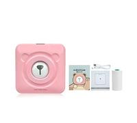 Mini Pocket Label Printer Bluetooth Thermal Photo Printer Color Paper Rolls (colore: 304dpi Pink)