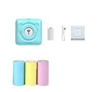 Mini Pocket Printer Bluetooth Thermal Photo Lable Printer (Size: Green 3Color 1Case)
