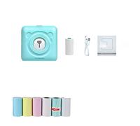 Mini Pocket Printer Bluetooth Thermal Photo Lable Printer (Size: Green 6Color 1Case)