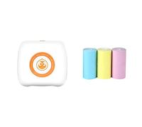 Mini Pocket Printer Multi Functional Photo Picture Bill Note Printer Label Maker Add 3Color Note (Colore: WH 3Color Note)
