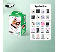 Mini Polaroid Carta fotografica universale 20 fogli Qualità dell'immagine Bordo bianco Classico Compatibile con 7+/11/12/40/41/90/Evo Tutti i modelli Rivestimento anti-alogeno Tagli UnicaCarta tessile