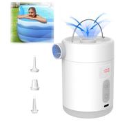 Mini Pompa Ad Aria Portatile con Porta di Ricarica Usb-c e Luce Led, Perfetta for la Spiaggia, Materassi Ad Aria da Campeggio e Sacchetti Sottovuoto for la Casa(White)
