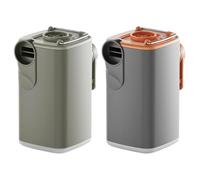 Mini pompa ad aria, portatile, ricaricabile, con luce e compatta, con lampada da campeggio e 5 ugelli, ricaricabile tramite USB e design a gonfiaggio rapido, ABS leggero