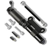 Mini Pompa Bicicletta，CON TUBO NASCOSTO，[140 PSI] Pompa Portatile Adattata a Presta e Schrader，Portatile Pompa Bici Affidabile per Corsa, Strada, MTB, Biciclette Bambini ，con Staffa di Montaggio