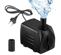 Mini pompa dell'acqua (600 l/h, 10 W), pompa per acquario ultra silenziosa ad alto impatto, pompa per fontana con cavo di alimentazione da 1,5 m, 2 ugelli per acquari, stagni, fontane, statue,
