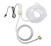 Mini pompa dell'acqua alimentata tramite USB, 4 l/min, 10 x 3,5 cm, 5 V2 A, autoadescante, silenziosa, pompa a vuoto con tubo da 6 mm per acquario (5 metri)