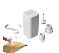 Mini pompa di gonfiaggio, compressore d'aria wireless, 9,7 x 5,2 cm, ricaricabile con uscita di gonfiaggio veloce, di pompaggio portatile, kit di ugelli multiuso, attrezzatura da viaggio per