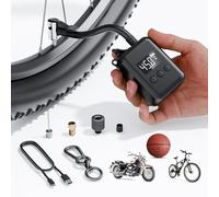 Mini pompa elettrica Bike Pump ricaricabile per bicicletta, 130 PSI, portatile con manometro, spegnimento automatico, adatta per mountain bike, bici da strada e city bike