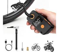 Mini Pompa Elettrica per Bicicletta 120 PSI, Gonfiatore Portatile 180g con Spegnimento Automatico & Precisione ±1 PSI, Compatibile con Valvole Presta e Schrader, Ideale per MTB, Bici da Corsa & E-Bike