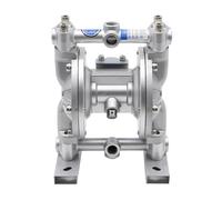 Mini pompa pneumatica portatile for verniciatura, pompa a diaframma a pressione stabilizzata a doppia membrana, mini pompe pneumatiche for verniciatura a membrana(A-10 silvery)