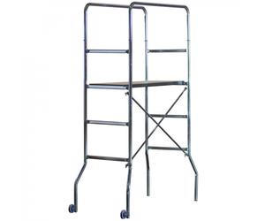 MINI PONTEGGIO TRABATTELLO SCALA IN ACCIAIO ZINC. TRIO MARCHETTI H.1,88 MT