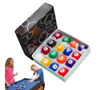 Mini Pool Balls, Billiards Game Set, 16-Piece Educational Toy Collection for Tabletop Recreation, Indoor Skill Activity, Gym Training, Boy, Girl, Child Development, Party Gift Idea