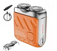 Mini Portable Beard Shaver Suitcase Design,Men Rotary Dual Ring Electric Shaver,USB Rechargeable Waterproof Mini Razor,Be Suitable For Home Travel Car Office