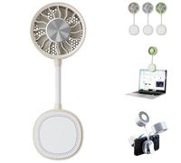 Mini Portable Fan, Magnetic Rechargeable Clip Device, 360 Adjustable Quiet Cooling Feature,Three Speed Cooling Device,for Outdoor Travel Picnic Stroller Beach Trip Home Bedroom Office Desk Phone(B)