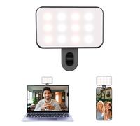 Mini Portable Selfie Light for iPhone: Rechargeable Clip on Phone Fill Lights, Ring Light for Camera Picture, Makeup Photo, Video Conferences, Laptop Use, Zoom Meetings, TikTok, Vlog Photography