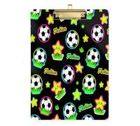 Mini portablocco formato A4, formato A4, motivo: pallone da calcio, per classe di quinta elementare, essenziale per insegnanti, dimensioni 22,9 x 30,5 cm