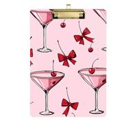 Mini portablocco per infermieristica, trasparente, per insegnante del primo anno, dimensioni 9 x 12, cocktail di Natale