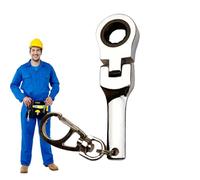 Mini Portachiavi A Cricchetto - Chiave Compatta Da 10 Mm, Struttura Robusta, Accessorio Hardware Tascabile | Chiave A Cricchetto Portatile Per La Regolazione Rapida Dei Bulloni Del Dado Cassetta Degli