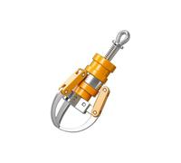 Mini portachiavi Claw Machine, Simulated Grabber Pendant with Movable Joystick, Colorful Plastic Arcade Toy Key Ring for Bag Backpack Decoration Accessory (arancione)