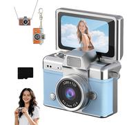 Mini portachiavi con fotocamera digitale con LCD da 1,47" - Fotocamera retrÃ² con schermo ribaltabile da 1080p